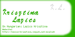 krisztina lazics business card